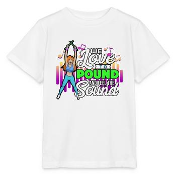 We love to pound - Pound Fitness Workout - Stanley/Stella MINI CREATOR Kids’ T-Shirt - white - Front - Maike (125cm)