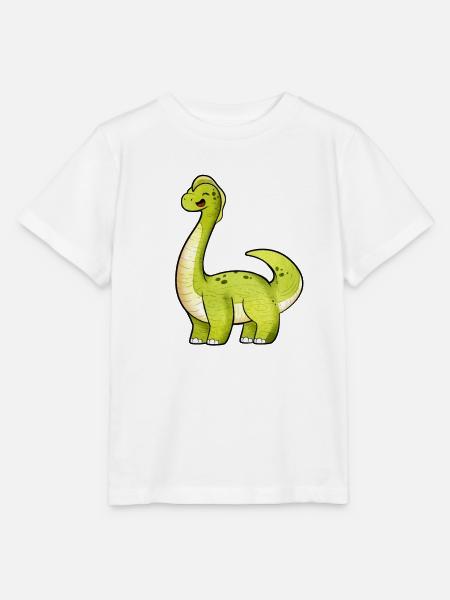 Kawaii Brachiosaurus - Stanley/Stella Kinder T-Shirt MINI CREATOR - Weiß
