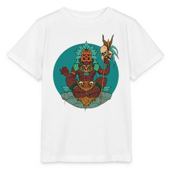 Chaman aztèque - T-shirt bio MINI CREATOR Stanley/Stella Enfant - blanc - Devant - Maike (125cm)