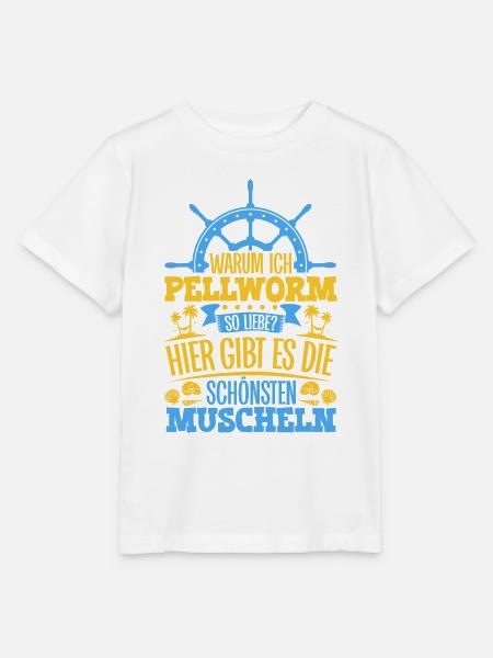 Schöne Muscheln - Warum ich Pellworm so liebe - Stanley/Stella Kinder T-Shirt MINI CREATOR - Weiß