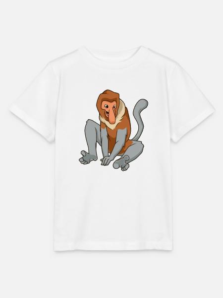 Kawaii Nasenaffe - Stanley/Stella Kinder T-Shirt MINI CREATOR - Weiß