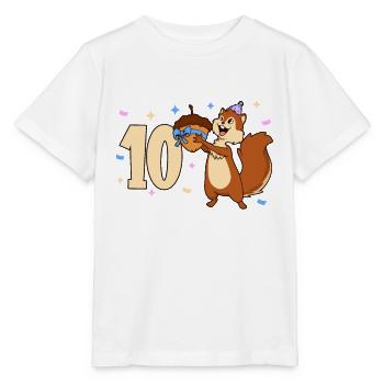 Chipmunk - Anniversaire des enfants 10 ans - T-shirt bio MINI CREATOR Stanley/Stella Enfant - blanc - Devant - Maike (125cm)