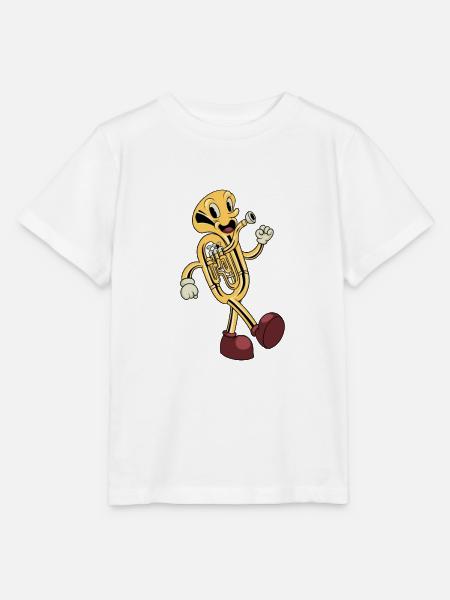 Retro Kawaii Euphonium - Stanley/Stella Kinder T-Shirt MINI CREATOR - Weiß