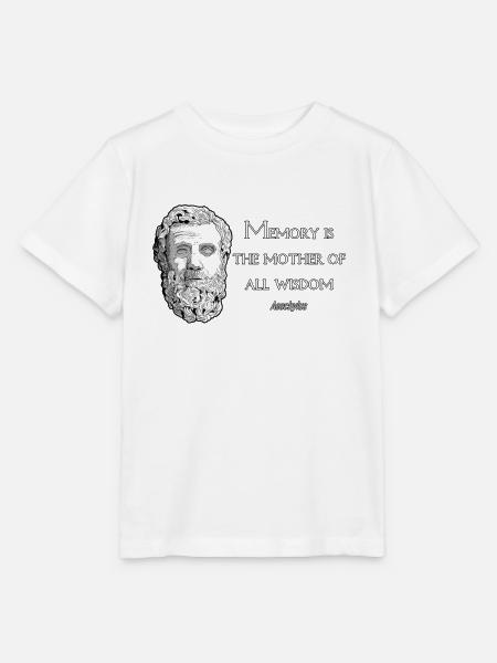 Aischylos - Memory is the mother of all wisdom - Stanley/Stella Kinder T-Shirt MINI CREATOR  - Weiß