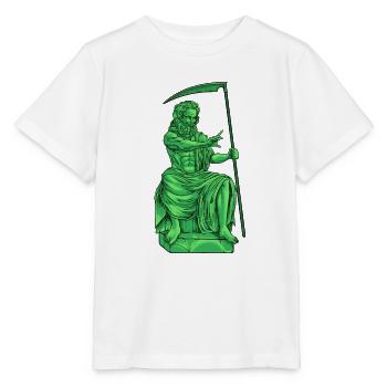 Dieu grec Kronos - Dieu romain Saturne - T-shirt bio MINI CREATOR Stanley/Stella Enfant - blanc - Devant - Maike (125cm)