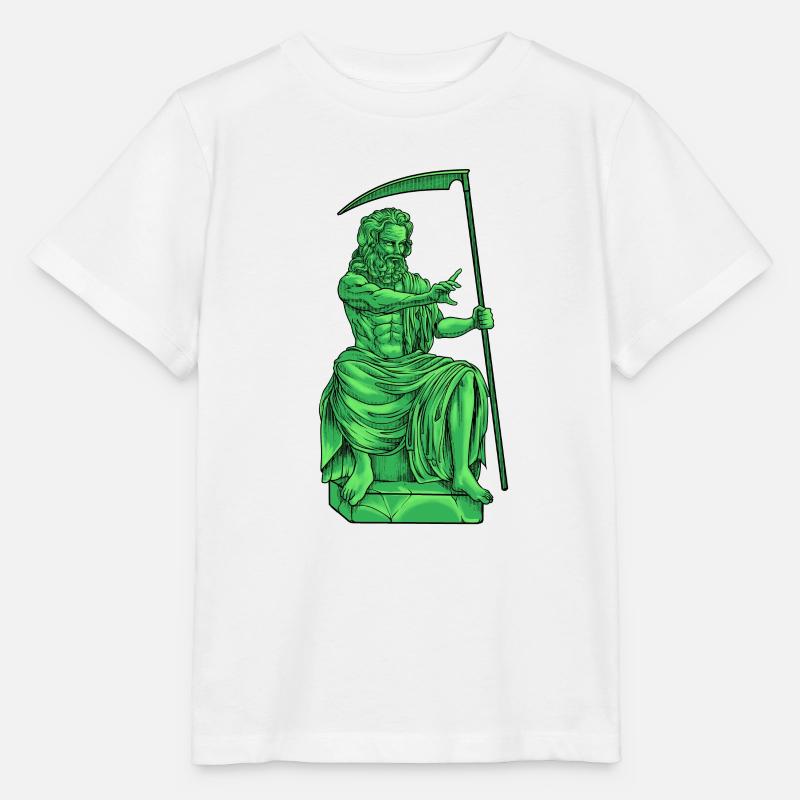 Dieu grec Kronos - Dieu romain Saturne - T-shirt bio MINI CREATOR Stanley/Stella Enfant - blanc