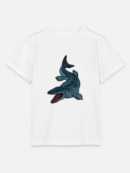 Zeichnung des Mosasaurus - Stanley/Stella Kinder T-Shirt MINI CREATOR - Weiß