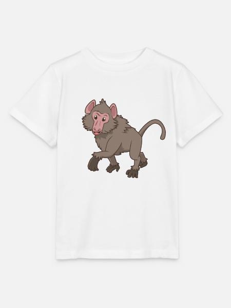 Kawaii Pavian - Stanley/Stella Kinder T-Shirt MINI CREATOR - Weiß