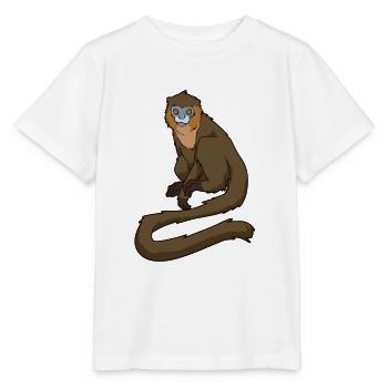 Kawaii Blaumaulmeerkatze - Stanley/Stella Kinder T-Shirt MINI CREATOR  - Weiß - Vorne - Maike (125cm)