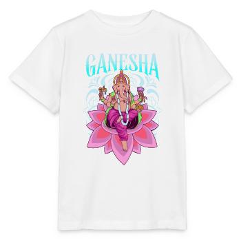 Hindu God - Ganesha - Stanley/Stella MINI CREATOR Kids’ T-Shirt - white - Front - Maike (125cm)