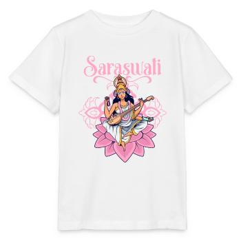 Dieu hindou - Saraswati - T-shirt bio MINI CREATOR Stanley/Stella Enfant - blanc - Devant - Maike (125cm)