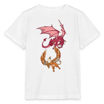 Animals of Mythology - Dragon vs Gryphon - Stanley/Stella MINI CREATOR Kids’ T-Shirt - white - Front - Maike (125cm)