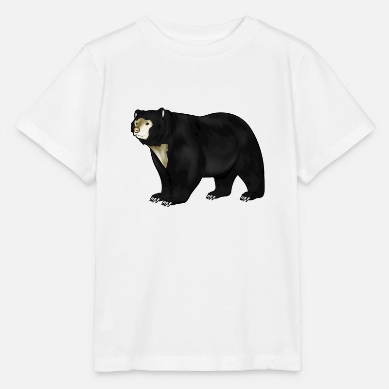 Zeichnung eines Brillenbär - Stanley/Stella Kinder T-Shirt MINI CREATOR  - Weiß