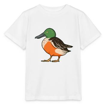 Drawing of a Shoveler - Stanley/Stella MINI CREATOR Kids’ T-Shirt - white - Front - Maike (125cm)
