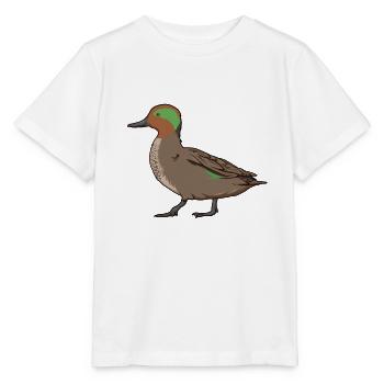 Drawing of a teal - Stanley/Stella MINI CREATOR Kids’ T-Shirt - white - Front - Maike (125cm)