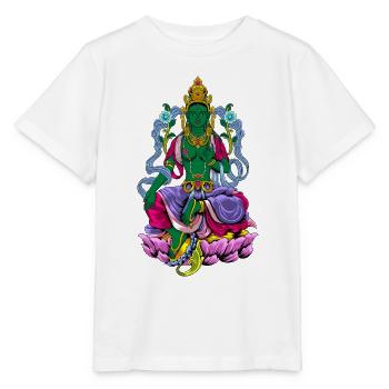 Buddhismus Gott Bodhisattva Grüne Tara - Stanley/Stella Kinder T-Shirt MINI CREATOR  - Weiß - Vorne - Maike (125cm)