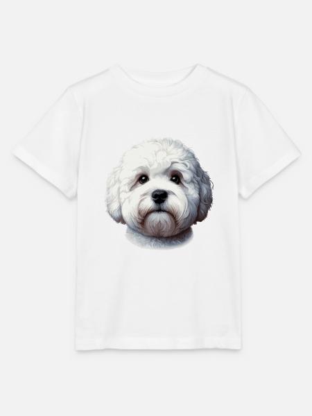 Hundegesicht - Bologneser - Stanley/Stella Kinder T-Shirt MINI CREATOR - Weiß