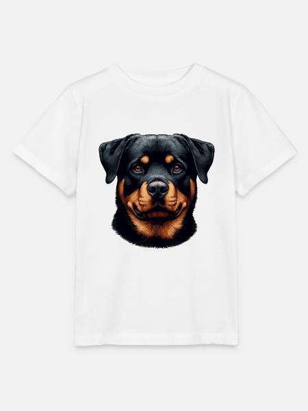 Hundegesicht - Rottweiler - Stanley/Stella Kinder T-Shirt MINI CREATOR  - Weiß