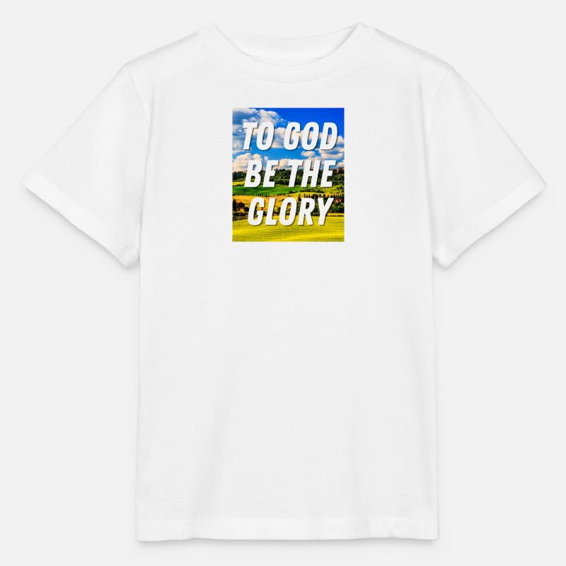 À Dieu soit la gloire - Citation chrétienne - T-shirt bio MINI CREATOR Stanley/Stella Enfant - blanc