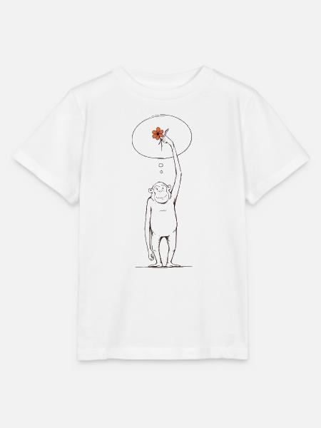 Affe Primat Dschungelbewohner Niedlich Urwald - Stanley/Stella Kinder T-Shirt MINI CREATOR - Weiß