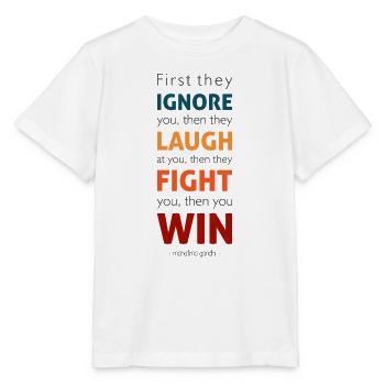 Dann gewinnst du - Stanley/Stella Kinder T-Shirt MINI CREATOR  - Weiß - Vorne - Maike (125cm)
