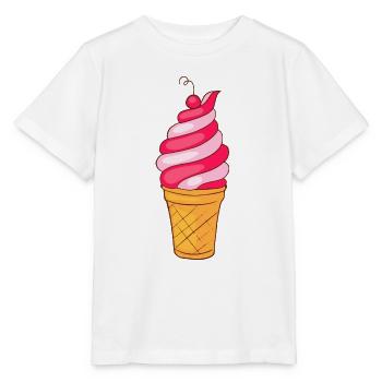 Crème glacée, crème glacée, crème glacée, crème glacée, boule, crème glacée, sundae - T-shirt bio MINI CREATOR Stanley/Stella Enfant - blanc - Devant - Maike (125cm)