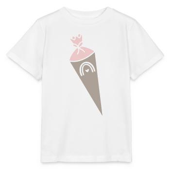 Schultüte mit Regenbogen rosa - Stanley/Stella Kinder T-Shirt MINI CREATOR  - Weiß - Vorne - Maike (125cm)
