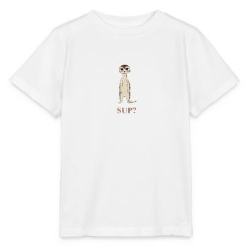 Erdmännchen - Was geht? - Stanley/Stella Kinder T-Shirt MINI CREATOR  - Weiß - Vorne - Maike (125cm)