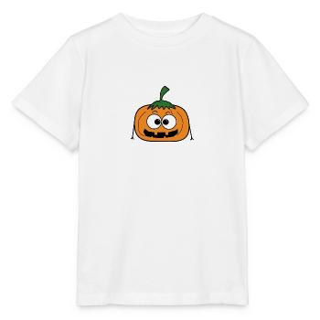 Kürbis Halloween - Stanley/Stella Kinder T-Shirt MINI CREATOR  - Weiß - Vorne - Maike (125cm)