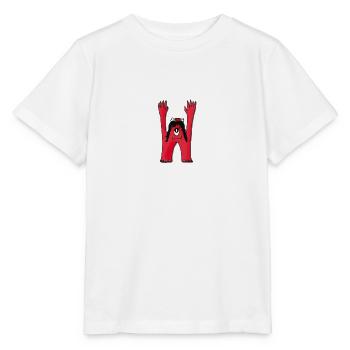 Monster ABC W "la Wilma agitant" - T-shirt bio MINI CREATOR Stanley/Stella Enfant - blanc - Devant - Maike (125cm)