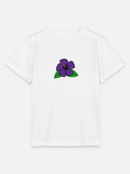Blüte lila - Stanley/Stella Kinder T-Shirt MINI CREATOR - Weiß