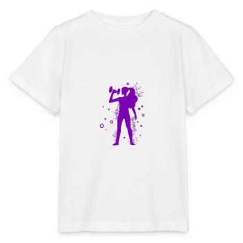 Musculation - Haltérophilie - Fitness - Entraînement - T-shirt bio MINI CREATOR Stanley/Stella Enfant - blanc - Devant - Maike (125cm)