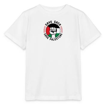 Palestiniens - Ensemble pour la Palestine 🇵🇸 - T-shirt bio MINI CREATOR Stanley/Stella Enfant - blanc - Devant - Maike (125cm)