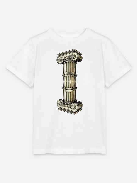 Antike Säulenkolonne Illustration - Stanley/Stella Kinder T-Shirt MINI CREATOR - Weiß