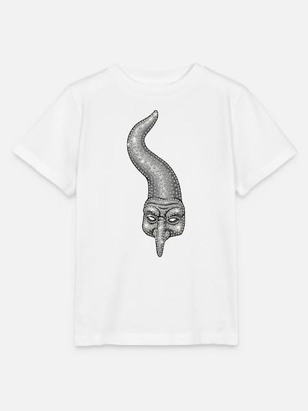 Neapolitanisches Horn mit Strasssteinen - Stanley/Stella Kinder T-Shirt MINI CREATOR  - Weiß