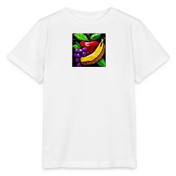 Geometrische Fruchtcollage aus Ductape - Stanley/Stella Kinder T-Shirt MINI CREATOR  - Weiß - Vorne - Maike (125cm)