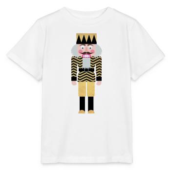 Nussknacker Weihnachten Gold zickzack Muster Deko - Stanley/Stella Kinder T-Shirt MINI CREATOR  - Weiß - Vorne - Maike (125cm)