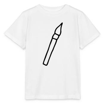 Pinsel malen - Stanley/Stella Kinder T-Shirt MINI CREATOR  - Weiß - Vorne - Maike (125cm)