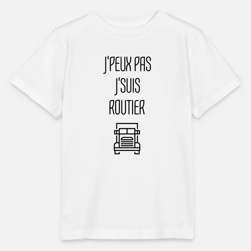 Routier / Chauffeur Poids-lourd / Camion / - T-shirt bio MINI CREATOR Stanley/Stella Enfant - blanc