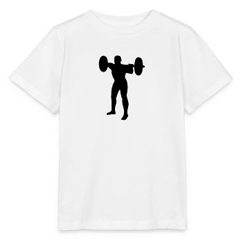 Weightlifter, weightlifting - Stanley/Stella MINI CREATOR Kids’ T-Shirt - white - Front - Maike (125cm)
