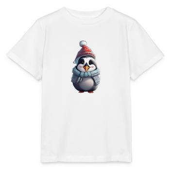 Pingouin Festif des Fêtes - T-shirt bio MINI CREATOR Stanley/Stella Enfant - blanc - Devant - Maike (125cm)