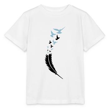 feather voegel fly 2 - Stanley/Stella MINI CREATOR Kids’ T-Shirt - white - Front - Maike (125cm)