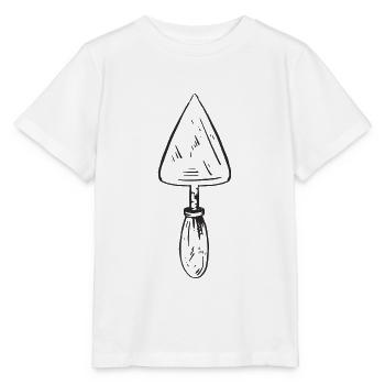 Trowel tool drawing - Stanley/Stella MINI CREATOR Kids’ T-Shirt - white - Front - Maike (125cm)
