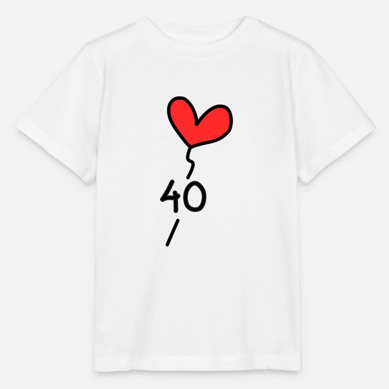 40. 40 ANS. 40e ANNIVERSAIRE. ANNIVERSAIRE 40 ANS. - T-shirt bio MINI CREATOR Stanley/Stella Enfant - blanc