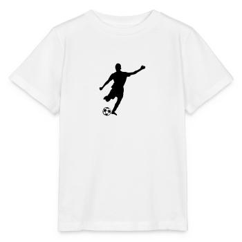 joueur foot tire ballon 26 - T-shirt bio MINI CREATOR Stanley/Stella Enfant - blanc - Devant - Maike (125cm)