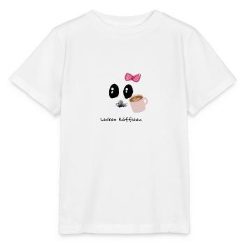 Lecker, Kaffee, illustration - Stanley/Stella Kinder T-Shirt MINI CREATOR  - Weiß - Vorne - Maike (125cm)