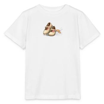 Baby Schuh Wiesenillustration - Stanley/Stella Kinder T-Shirt MINI CREATOR  - Weiß - Vorne - Maike (125cm)