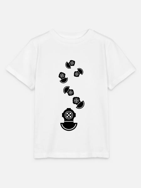 Taucherhelm Tauchen symbol - Stanley/Stella Kinder T-Shirt MINI CREATOR  - Weiß