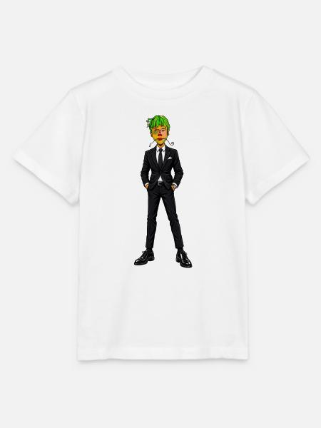 Bunter Anzugträger Portrait - Stanley/Stella Kinder T-Shirt MINI CREATOR  - Weiß