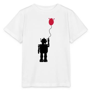 Roboterluftballon Hinten - Stanley/Stella Kinder T-Shirt MINI CREATOR  - Weiß - Vorne - Maike (125cm)